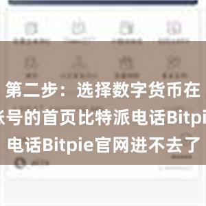 第二步：选择数字货币在比特派账号的首页比特派电话Bitpie官网进不去了