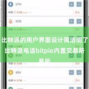 比特派的用户界面设计简洁明了比特派电话bitpie内置交易所