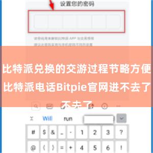 比特派兑换的交游过程节略方便比特派电话Bitpie官网进不去